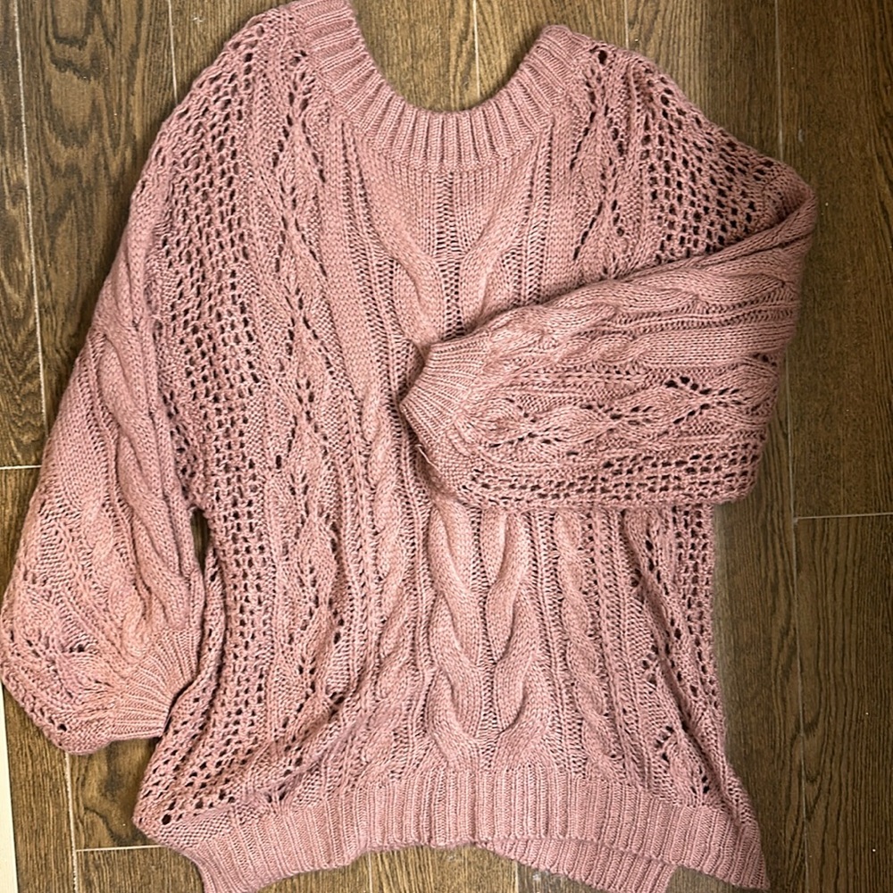 Tunic Cable Knit Sweater